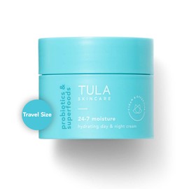 TULA Skin Care 24-7 Moisture Hydrating Day and Night Cream (Travel-Size) | Moisturizer for Face, Contains Watermelon Fruit and Blueberry Extract | 0.5 oz.