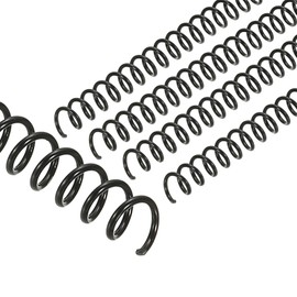 PATIKIL 10mm(3/8") Plastic Spiral Binding Coils, 50 Pcs Binding Spirals 75 Sheet Capacity 3:1 Pitch Binding Spirals for Binding Paper Sheets, Black