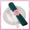 Petunny Floral Napkin Rings Set of 6 Rose Flower Napkin
