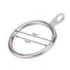 Metal Curtain Rings, 25 Pack 35mm Internal Diameter Silver Curtain