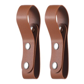 JIEYAO Leather Whip Holster, Soft Handmade Belt Whips Holder, Thick Grain Leather Whip Holder Bullwhip Whip Loop Belt Holster for Lasso Rope & Whips Pastoral Tools 1.2 x 5.4 Inches(Brown)