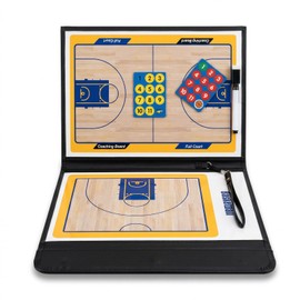 Basketball Clipboard for Coaches, Magnetic Basketball Coaching Board with Player Magnets, Double-Sided Court Tactic Board, Portable Coaching Clipboard for Game & Training, Great Gift for Coaches