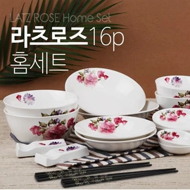 Lats Rose 16P Home Set Tableware Set Newlyweds Family of 2 / 라츠 로즈 16P 홈세트 식기세트 신혼부부 2인가족