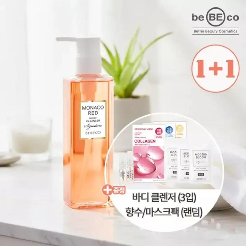 Bebecko [베베코][1+1] 베베코 시그니처 모나코 레드 바디 클렌저 220mlx2 Bebecou
