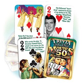 Flickback 1950's Movie Trivia Playing Cards: 60th Birthday or Anniversary