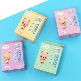 Skin Pack Cotton Pads, Makeup Remover, 100-count Box, Disposable, 6x7cm 100 pieces/Random 15ea