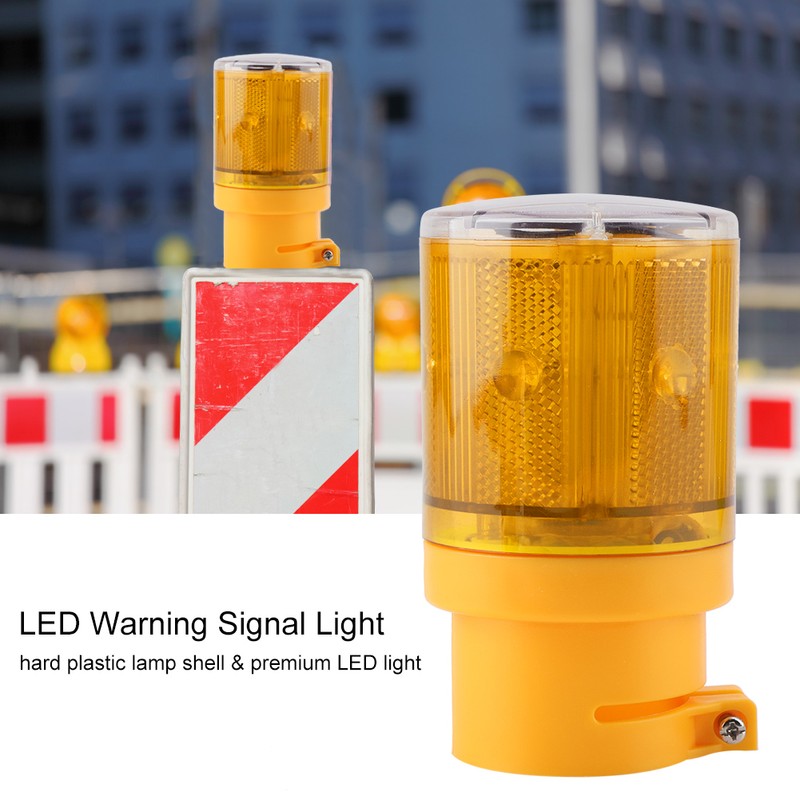 Flashing LED Warning Signal Light Solar Power Emergency Security Alarm