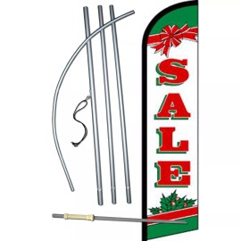 Neoplex Sale Holiday Christmas Flag Flutter Feather Banner Swooper Windless Bundle Kit