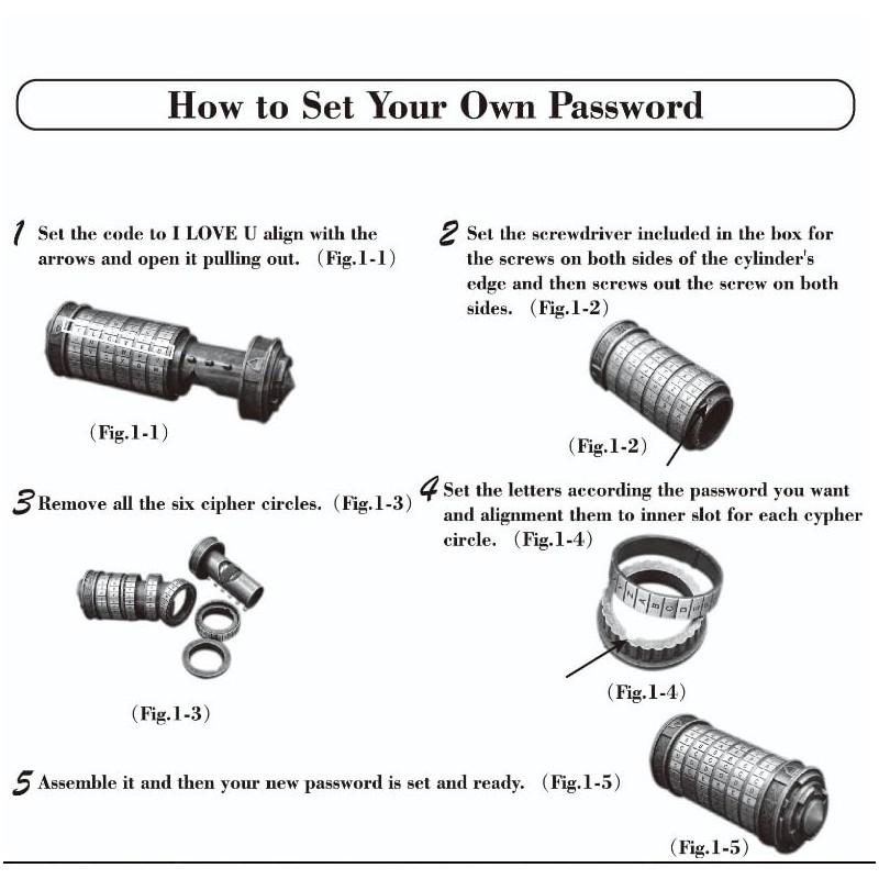 Unique Valentines Gift Cryptex Da Vinci Code Mini Cryptex Lock