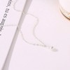 TseenYi Dainty Teardrop Necklace for Women Silver Drop Pendant Necklace