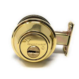 Mul-T-Lock Cronus High Security Grade 2 Single Cylinder Dead-Bolt w/Thumb Turn 2-3/8 or 2-3/4 Adjustable Backset for Commercial and Residential Metal Or Wood Doors (Brigh Brass)