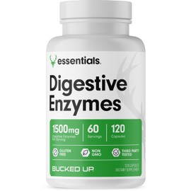 Bucked Up Digestive Enzymes (1500 mg), Essentials (60 Servings, 120 Capsules)