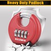 DELSWIN Outdoor Combination Padlock - 4 Digit Heavy Duty Disc
