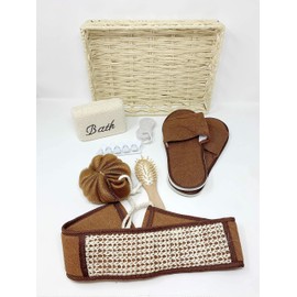 Spa Day Kit, Spa Kit for Women Gift Set, Home Spa Kit, Spa Baskets for Mothers Day, Mothers Day Relaxation Gifts, At Home Spa Package, Pampering Gift Sets for Women (7pc Dark Brown Set)