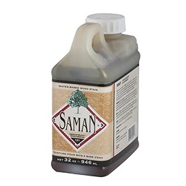 SamaN Interior Water Based Wood Stain & Natural Furniture, moldings, Wood Paneling and cabinets Stain (American Walnut TEW-121-32, 32 oz)