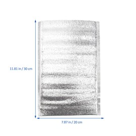 YARNOW 20pcs Aluminum Foil Insulated Bag Food Grade Padded Mailers Thermal Shipping Bags Take- Out Pouch for Food Fruit (20x30CM)