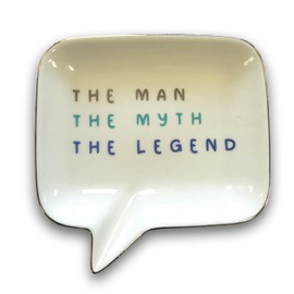The Man The Myth The Legend Ceramic Trinket Tray Dish Decorative Gift for Him LKTT006 by LK