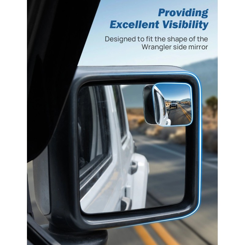 JOYTUTUS Blind Spot Convex Mirrors 2 Pack for Truck Car
