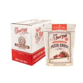 Bob's Red Mill Gluten Free Pizza Crust Mix, 16oz (Pack of 4)- Makes two 12" crusts per package, Kosher