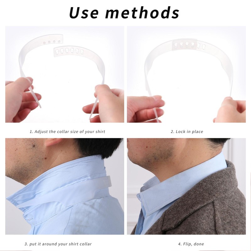 2pcs Adjustable Shirt Collar Support Bundle Shirt Collar Support System