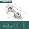 4 Pack Half Overlay Soft Close Cabinet Hinges 105° Frameless