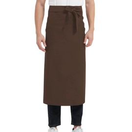 Circles Magazine Apron, Salon, Men's, Women's, Simple Apron, Plain Plain, Under the Waist Apron, Unisex, Chef, Clerk, Kitchen, Restaurant, Coffee Shop, Large Size, For Men, Braun