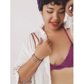 MINACHI Bohemian Bead Stacked Bracelet, Vintage Multi-Layer Bracelet, Gift for Her