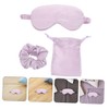 Mikinona Faux Silk Sleep Mask Set with Adjustable Strap Blackout