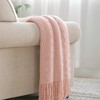 BOURINA Textured Solid Soft Sofa Throw Couch Cover Knitted Decorative