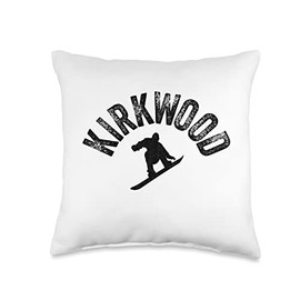 Kirkwood Ski & Snowboard Shop Traditional Kirkwood California Snowboard Throw Pillow, 16x16, Multicolor