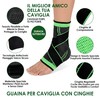 Cavigliera Sportiva a Compressione Graduata con Fasce Elastiche Regolabili –