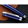 Sheaffer 300 Glossy Blue Pen with Chrome-Plated Trim and Matching