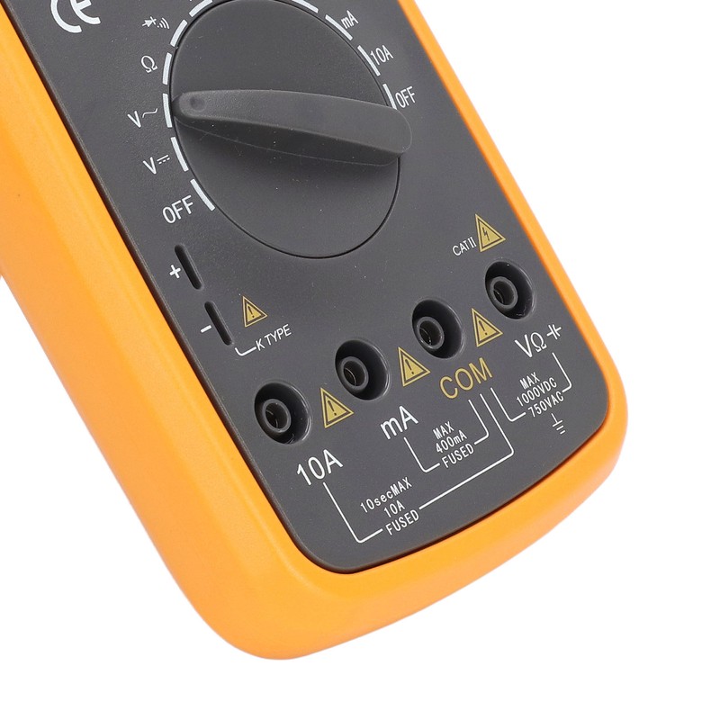 LD9807B Digital Multimeter with Backlight Display Temperature Probe Voltage Current