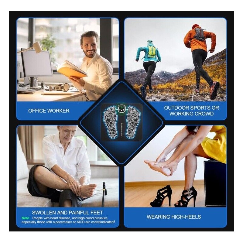 Phixnozar EMS Foot Massager Mat -Foot Massager Pad, Muscle Relaxation,