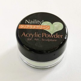 ネイリティ! ネイル用パウダー アクリルカラーパウダー クリアラメグリーン 3g