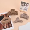 Yonchic 4-Piece Faux Fur Hair Clips, Different Shape Hair Claws