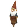 Design Toscano QM2433000 Wheelbarrow Willie Garden Gnome Statue Bird Feeder,