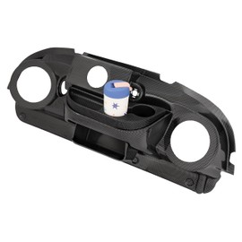 WUTIST Dash Board Cover Compatible with Club Car Precedent Golf Cart Radio Dash Round Cut Dash Carbon Fiber ABS