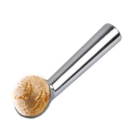 Cuchara Para Helado Profesional, Cuchara Helado de Acero Inoxidable Multiusos, Ideal para Sandía, Postres, Familias y Tiendas de Dulces, Fácil de Usar y Duradera(Plateado)
