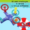 Veraly Juego Inflable Lanzamiento De Aros Juego Dinámico Piscina F