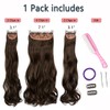 Black To Platinum Grey Hair Extensions 3 PCS Set 20"