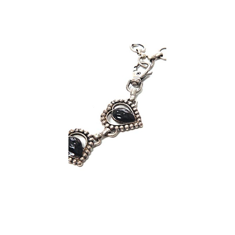 collezione alessandro Rosi Chain Belt with Hearts, Antique silver