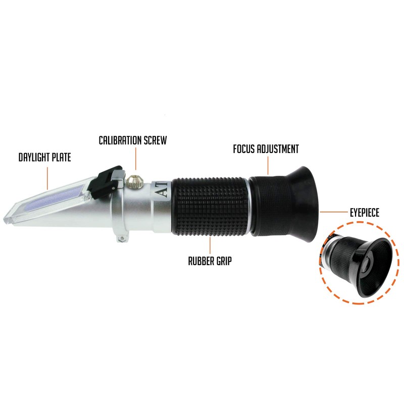 DANOPLUS Honey Moisture 58~90% Brix Refractometer with ATC, Handheld High