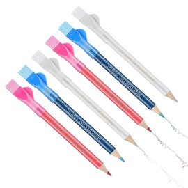 6 Pieces Sewing Fabric Pencils With Brush, Tailor Chalk for Marking and Tracing - Includes Fabric Chalk Pencil and Tailor Tools