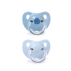 3babies Suavinex Chupón Anat. Silicón 0-6m 2pz "vintage" Azul, Paquete De 1 Count