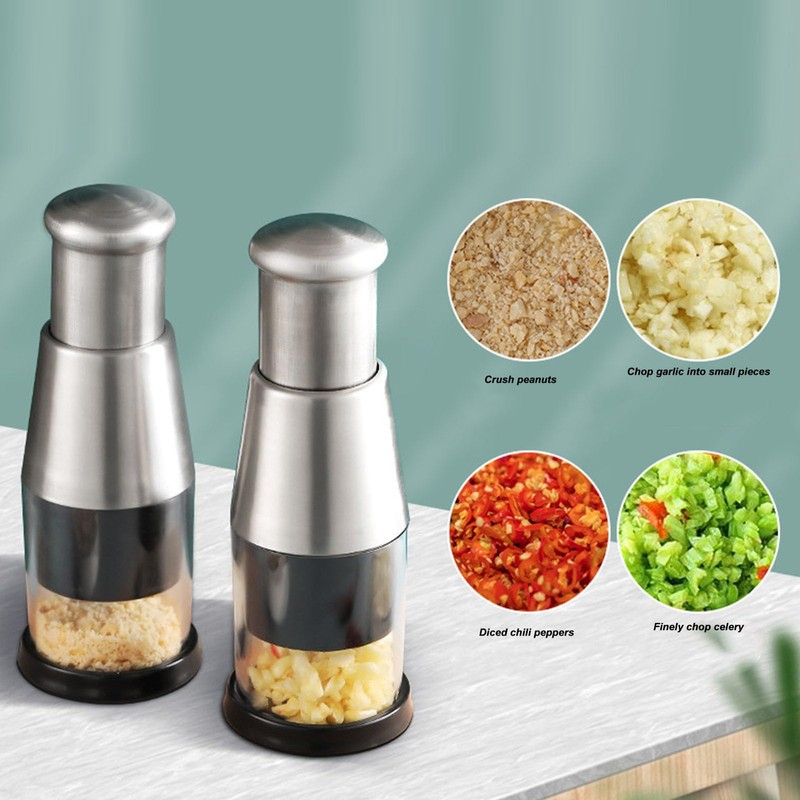 Stainless Steel Garlic Mincer, Quick and Efficient Hand Chopper, Chopping