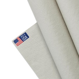 Marine Vinyl Fabric, Upholstery Faux Leather, Outdoor Boat Automotive, DIY and Crafting Pleather - Individual 1 Yard Cut 36"x54" (Off White)