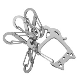 Sosoport Cat Hook Keychain: Cartoon Stainless Steel Cat Keychain Car Key Holder With S Hook - Animal Keyring For Purses Bags Backpacks Outdoor Activities