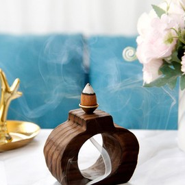 ARFUKA Wooden Incense Holder Backflow Incense Sticks Holder for Meditation Yoga Spa Room Decor