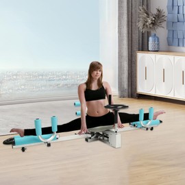 Leg Stretcher, 330LBS Leg Split Machine Heavy Duty Steel Leg Stretching Training Machine Ballet Foot Stretcher Frame Equipment Splits Machine for Home Gym Dance Leg Split Fitness Machine (Cyan)
